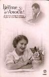 CPA Lettre d'Amour Femme