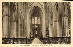 CPA Troyes Interieur de la Cathedrale 
