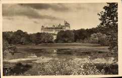 CPA Chateau de Pierrefonds vue generale prise de l'Etang 
