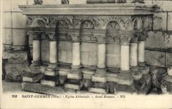 CPA Saint Germer Oise Eglise Abbatiale Autel Roman 