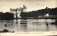 CPA Chateau de Pierrefonds vue prise de la Gare 
