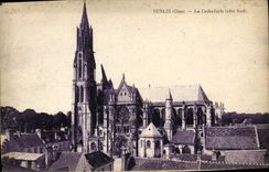 CPA Senlis Oise la cathedrale Cote Sud 