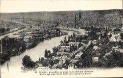 CPA Rouen Vue generale prise de la Cote Ste Catherine 