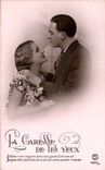 CPA La Caresse de tes yeux Femme