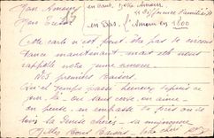 CPA Premiers Baisers Mais comment exprimer le tumulte du coeur quand la premiere fois on se donne au