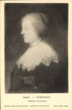 CPA Rembrandt Portrait de Saskia Musee Jacquemart Andre Institur de France 
