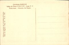 CPA Cathedrale d'Amiens Stalles du Choeur 1508 1519 Partie baute Adoration des Bergers 
