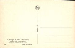 CPA P Bruegel le Vieux 1525 1569 Paysage avec la chute d'Icare 