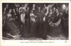 CPA Musee de Rouen David Gerard La Vierge et les Saintes 