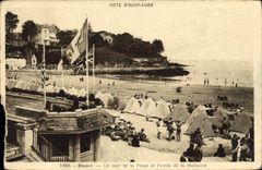 CPA Dinard Un coin de la Plage et Pointe de la Malouine 