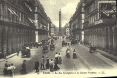 REPRO Paris La Rue Castiglione et la Colonne Vendome 