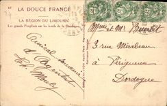 CPA La Douce France La Region du Limousin Les grands Peupliers les bords de la Dordogne