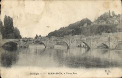 CPA Dordogne Terrasson le vieux Pont 