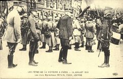 REPRO Les Fetes de la Victoire a Paris 14 Juillet 1919 Les trois Marechaux Petain Foch Joffre 