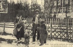 REPRO Les petits metiers de Paris le montreur d'ours 