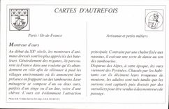 REPRO Les petits metiers de Paris le montreur d'ours 