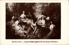 CPA Winterhalter l'Imperatrice Eugenie et ses dames d'honneur 
