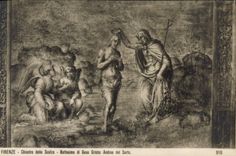 CPA Firenze Chiostro delle Scaizo Battesimo di Gesu Cristo Andrea del Sarto 