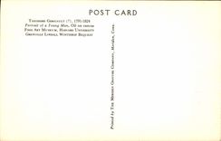 CPA Theodore Gericault 1791 1824 Portail of a Young Man Fogg Art Museum Harvard University 