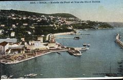 CPA Nice Entree du Port et Vue du Mont Boron 