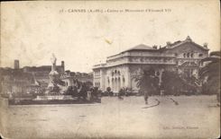 CPA Cannes A M Casino et Monument d'Edouard VII 