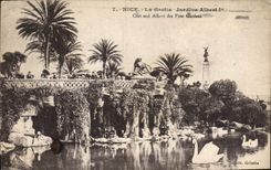 CPA Nice La Grotte Jardins Albert 1er 