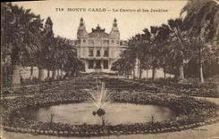 CPA Monte Carlo Le Casino et les Jardins 