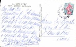 CPA La Cote d'Azur Cannes La Croisette 