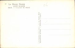 CPA La Douce France Cote d'Azur Nice Coucher de Soleil 
