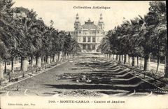 CPA Collection Artistique Monte Carlo Casino et Jardins 