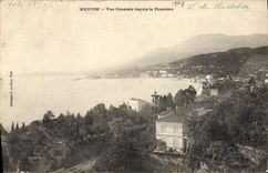 CPA Menton vue generale depuis la Frontiere 