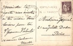 CPA Menton un coin fleuri 