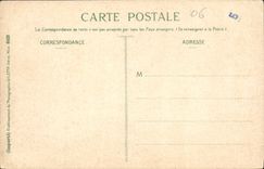 CPA Collection Artistique Menton la Plage par un coup de Mer 