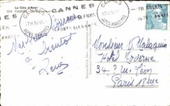 CPA La Cote d'Azur Cannes la Croisette et le Suquet 