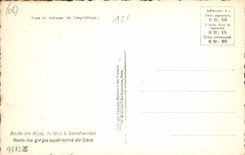 CPA Route des Alpes de Nice a Barcelonnette Route des gorges superieurs du Cians Attelage Ane Mule F