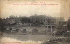 CPA Luneville Pont du Canal que les Allemands out fait sauter le 12 Septembre 1914 
