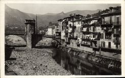 CPA Sospel Alpes Mar Le vieux pont sur la Bevera 