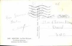 CPA Grimaldi Ventiglia Frontiere Italiana Ponte San Luigi Menton 