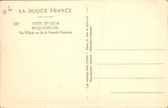CPA Roquebrune Le Village vu de la Grande Corniche 