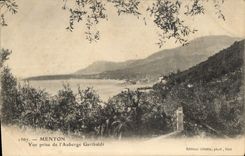 CPA Menton Vue prise de l'Auberge Garibaldi 