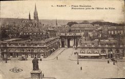 CPA Nancy Place Stanislas Panorama pris de l'Hotel de Ville 