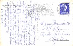 CPA Saint Paul Alpes Maritime Vue prise entre des Oliviers 