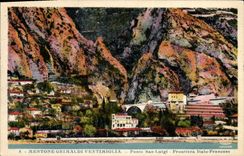 CPA Mentone Grimaldi Ventimiglia Ponte San Luigi Frontiera Italo Francese 