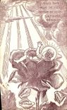 CPA Jesus dans le coeur de Therese inonde de ses graces laterre desolee 