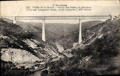 CPA L'Auvergne Vallee de la Sioule Viaduc des Fades 
