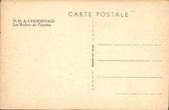 CPA ND de L'Hermitage Les Rochers de Peyratine 