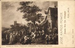 CPA Musee du Prado Fiesta de Lugarenos Tableau de Teniers 
