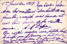 CPA Bonne Annee Femme