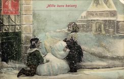 CPA Mille bons baisers Enfants