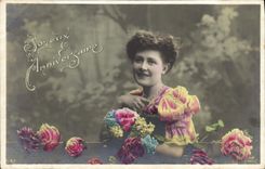 CPA Joyeux Anniversaire Femme